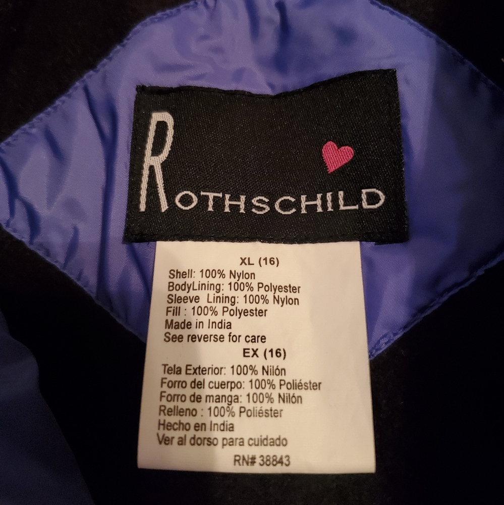 Rothschild Girls Purple Winter Coat Size XL - Picture 2 of 6